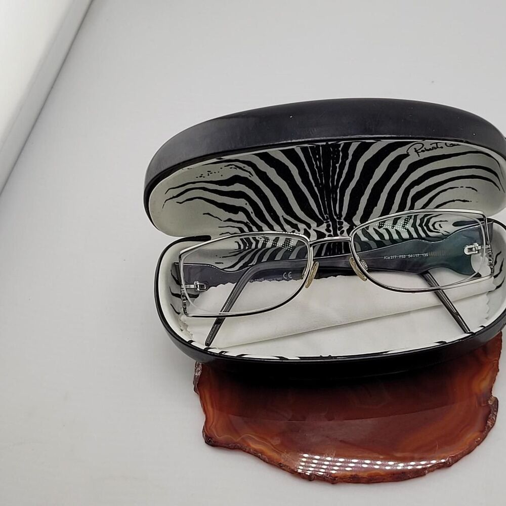 Authentic Roberto Cavalli Alia 277 F53 Glasses Frame Black Silver 54-17-135 Y2K - Picture 2 of 8